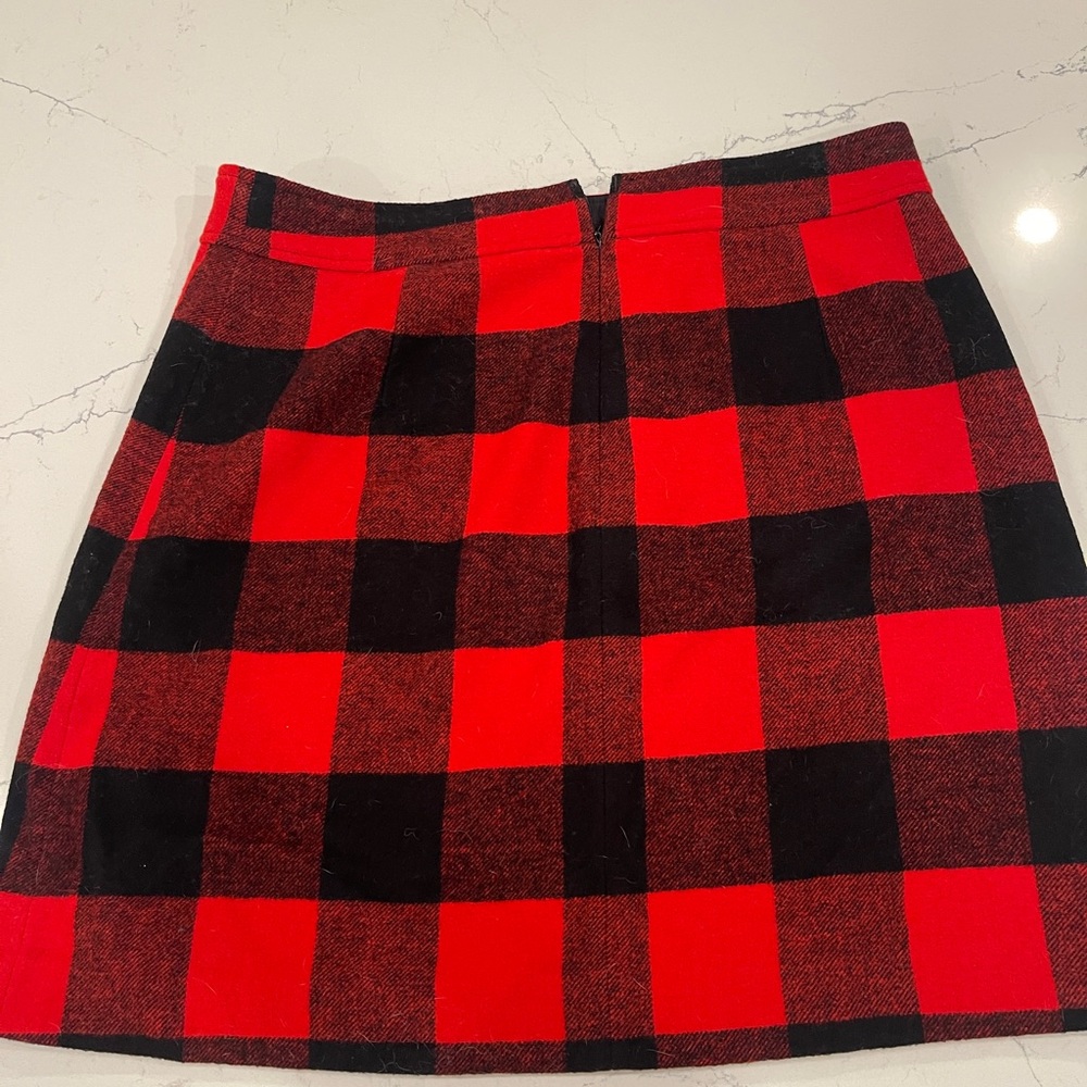 J. Crew Red Plaid Skirt size 12